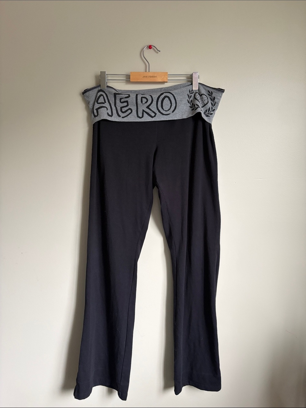 Y2K Aeropostale Fold-Over Flare leggings